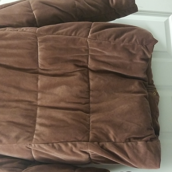 💲Isaac Miizrahi velvet puffer jacket dz. XL Brown - Picture 5 of 16